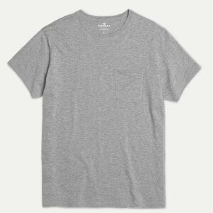 XL Bombas Men's Pima Cotton Pocket Crewneck T-Shirt Heather Gray Grey Shirt Tee